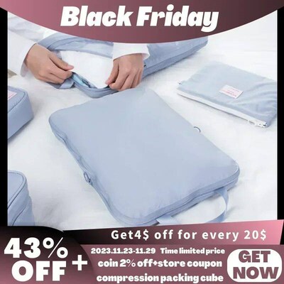 New 1pc Portable Travel Compression Packing Cubes Bag Suitca