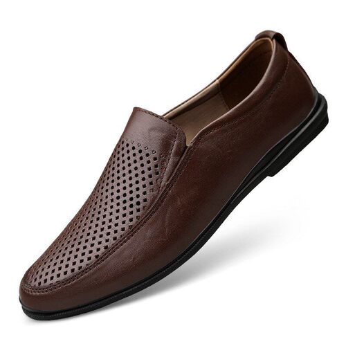 Extra Large Size 45 Leather Mens Slipon Lazy Casual Shoes 46