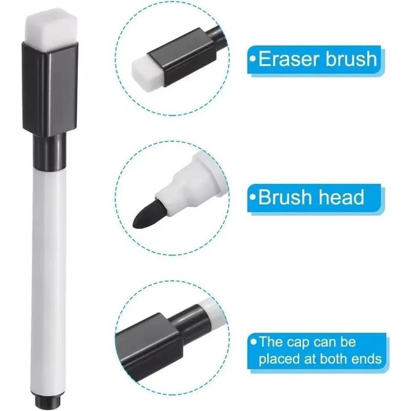 Magnetic Black Dry Erase Markers with Eraser Cap White Board图片