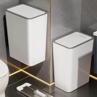 Wall-mounted trash bin for bathroom, toilet, home, and kitch
