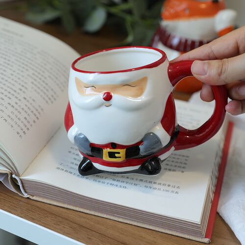 Santa Claus Ceramic Mug, Gift Box, Christmas Mug, Holiday Gi