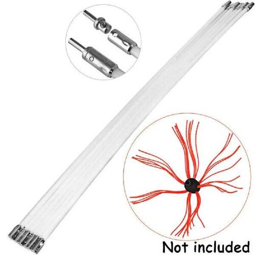 Efficient Chimney Flue Sweep Whip Cleaner 10FT Flexible Rod