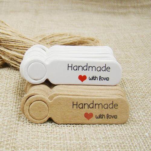5*1.3cm cute shape kraft paper blank price label tag 100pcs