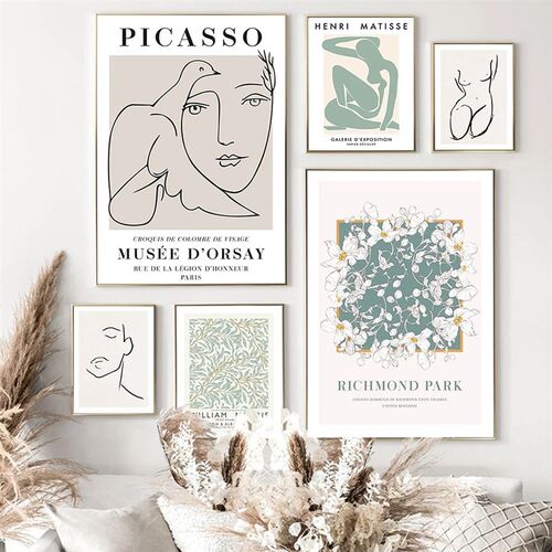 Nordic Abstract  Painting Picasso Matisse William Morris Pos