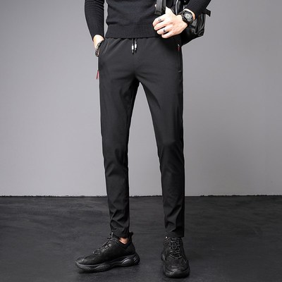 Summer Jogging Sweatpants Men Zip Pocket Thin Casual Outdoor