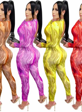 。Hollow out bandage womens Jumpsuit new fashion in Europe