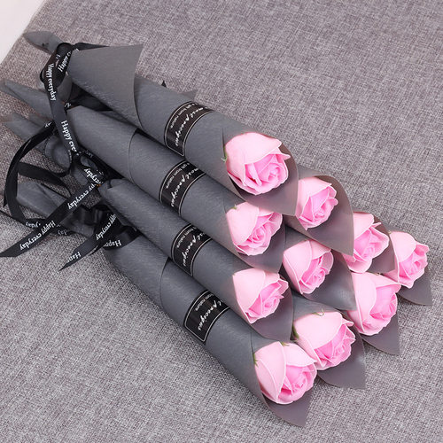 3/5/10/20Pcs Soap Rose Bouquet Valentines Day Gift for Fride