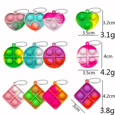 30PCS Pop Fidget Toys Mini Pop Keychains Toddler Toys Fidget