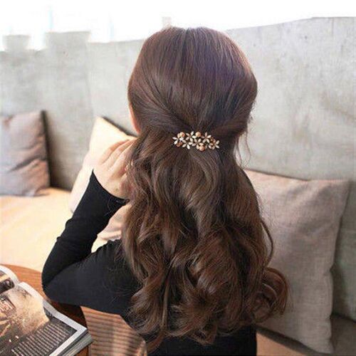 Flower Simple Small Hairpin Disc Hair Alloy Spring Clip Back