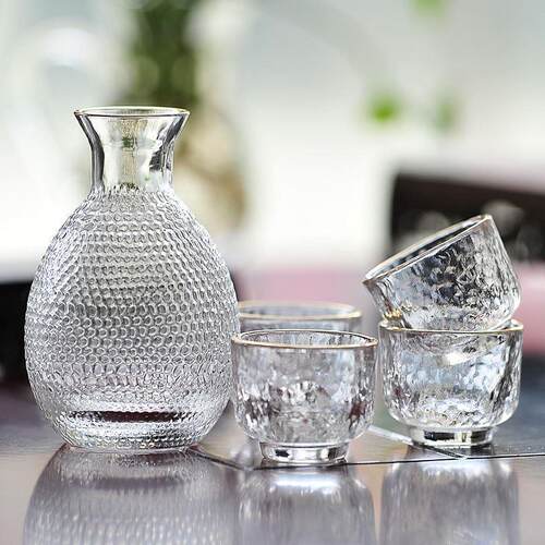 NEW! Sake pot hammer pattern white wine glass酒杯1个普通玻璃