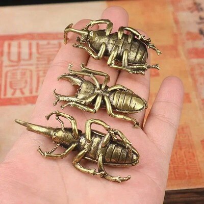 Solid Brass Beetle Ornaments Creative Unicorn Fairy Simulati