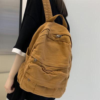 Girl Fabric School Bag New Fashion College Student Vintage W
