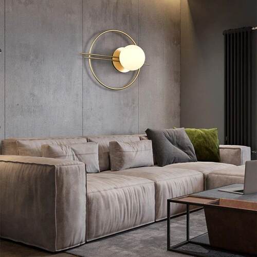 Minimalist LED Wall Lamp for Bedside Bedroom Indoor Glass Ba