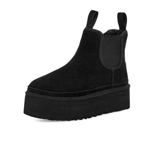 Suede Flats Women Ankle Snow Boots Platform Warm Winter Casu