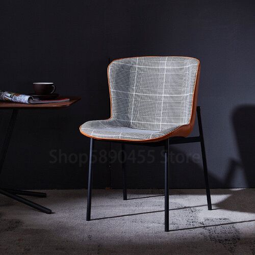 Modern Metal Dining Chair Minimalist Nordic Light Luxury