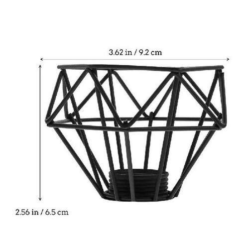 2pcs Metal Lampshade Pendant Light Cover Black IC004-MB