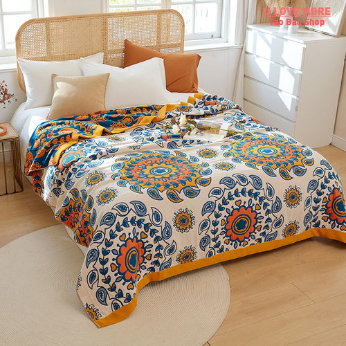 Bohemia Boho Cotton Blanket for Couch Sofa Cover All Season
