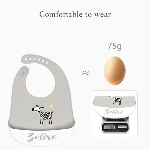 Cartoon Animal Baby Bibs Waterproof Soft Silicone Baby Girl