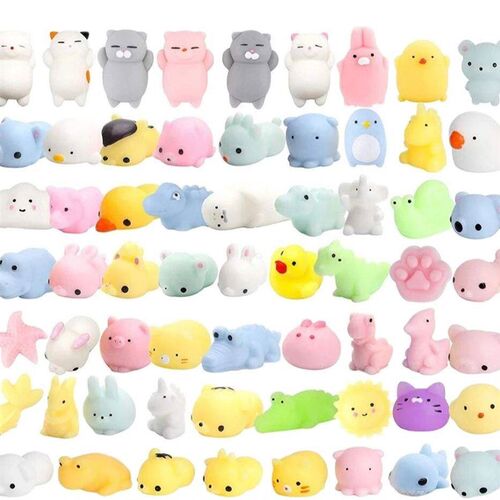 60-10PCS Mochi Squishy Toys Squeeze Fidget Toys Gifts for Pa