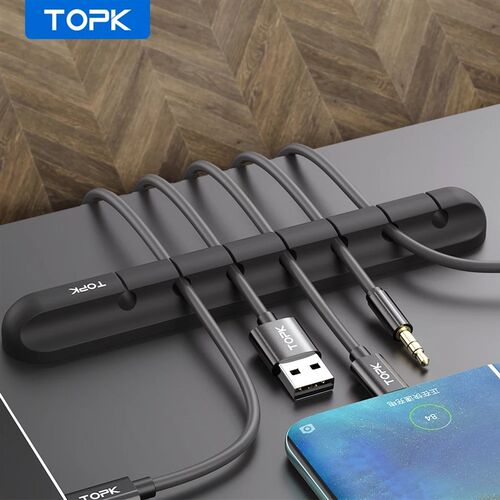 L16 Cable Organizer Silicone USB Cable Winder Desktop Tidy