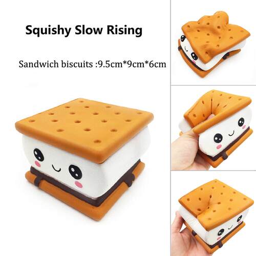 New Fashion Jumbo Cute Popcorn Cake Hamburger Squishy Slow R