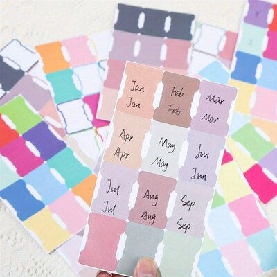 10pcs/pack Index Divider y Notes Paper Tabs Durable Monthly