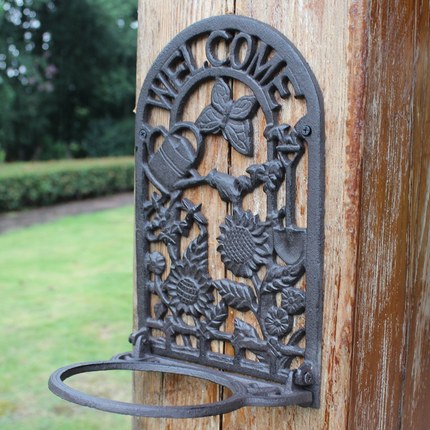 欧式铸铁铁艺花盆架上墙挂 壁挂花篮壁挂花架庭院家居壁饰六鸟