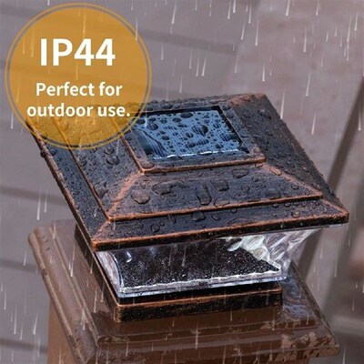 Solar Light Fence Gate Pillar Head LED Lamp 800mAh Outdoor