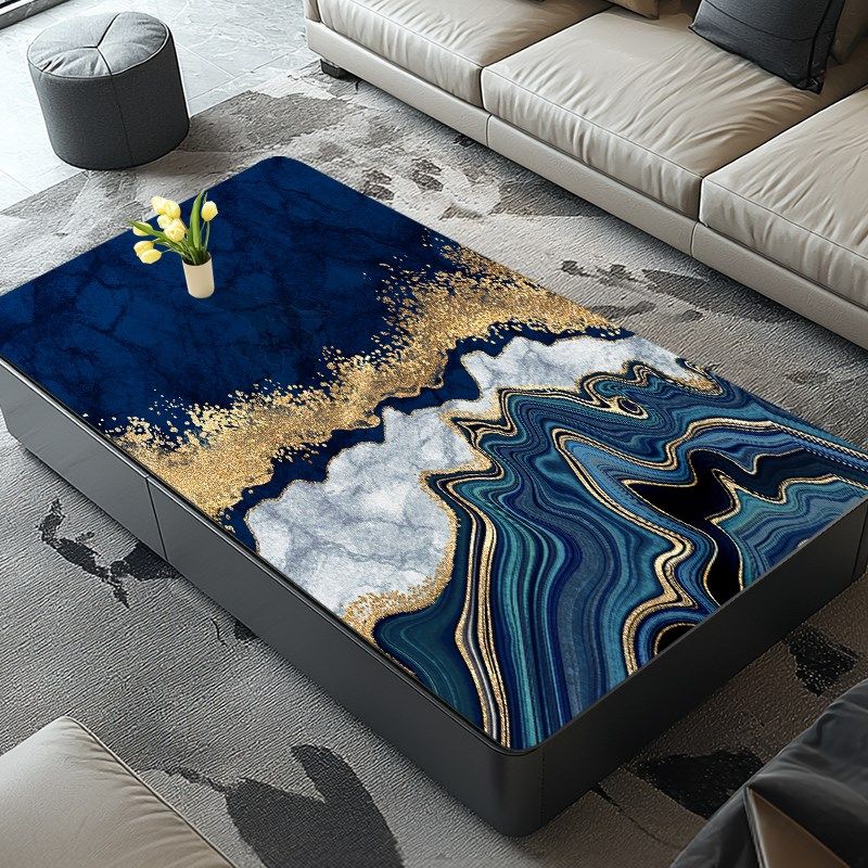 大理石鎏金茶几垫餐桌防水桌布防油茶台布台面桌面免洗防烫保护垫,居家布艺,茶几垫,淘宝优惠券,粉丝福利购,淘宝优惠卷