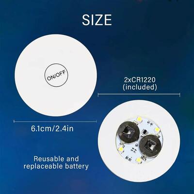 100Pcs LED Tableware Mat Cup  Luminous Sticker Colorful Flas