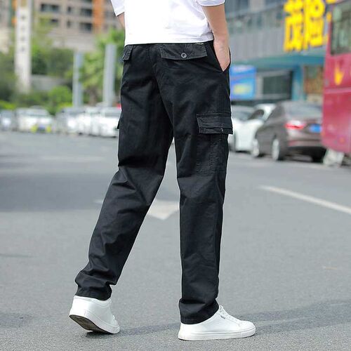 Autumn New Mens Multi-Pocket Casual Pants Large Size Fashio