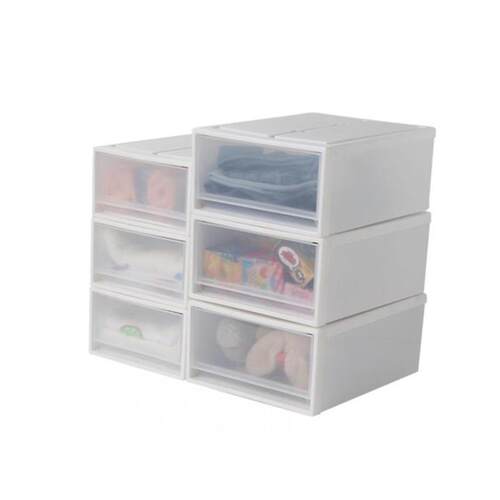 Drawer type storage box plastic transparent wardrobe storage