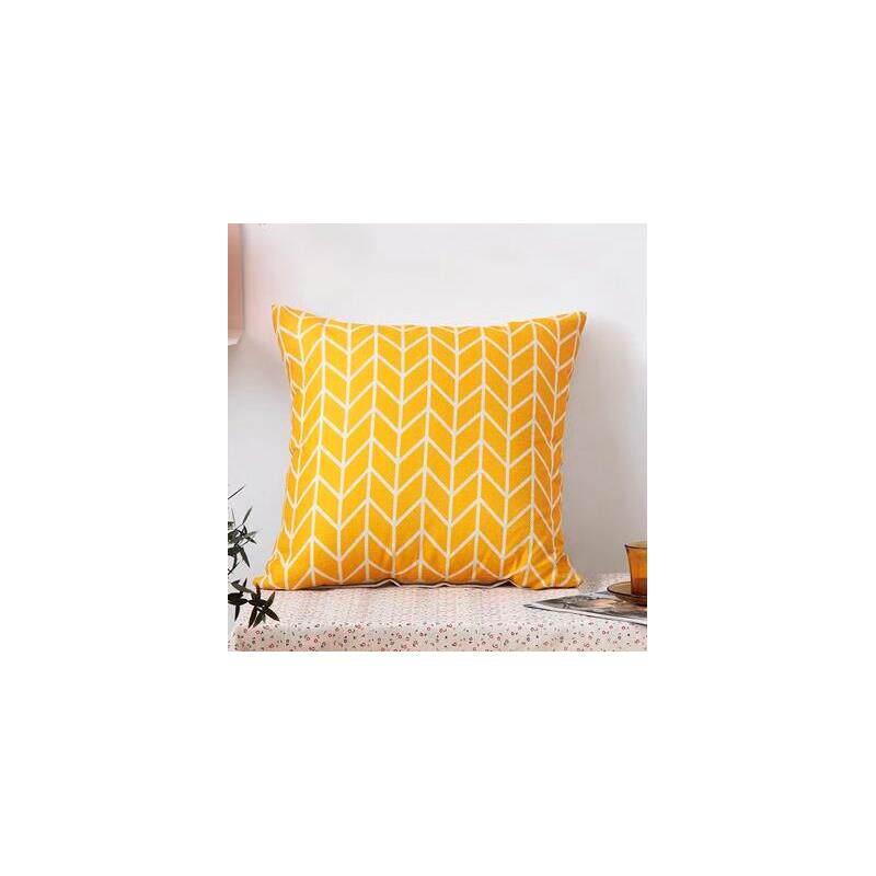 Stripes Cotton Pillow Case Sofa Throw Square Cushion Cover图片