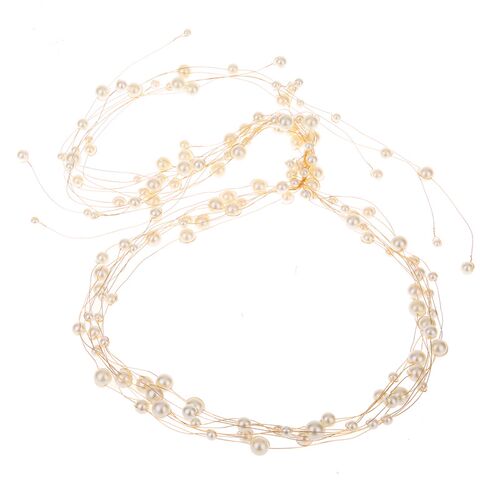 Korean Bride Wedding Headpiece Handmade Highlight Pearl Flow