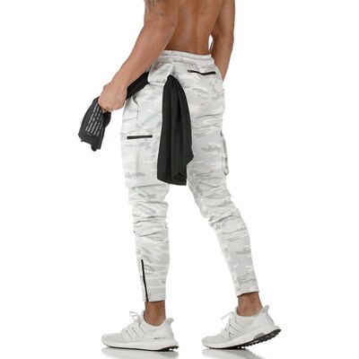 Multi-pocket Joggers Sweatpants Autumn Trackpants Men Gym Fi