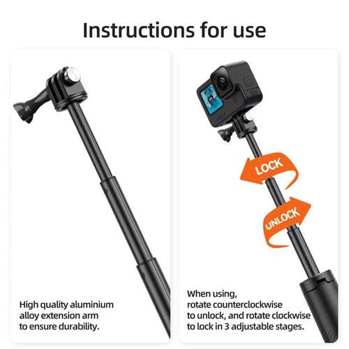 underwater buoyancy pole extendable selfie stick tripod suit