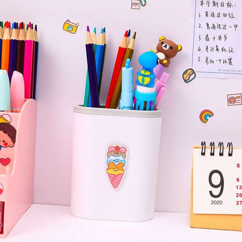 Cartoon Pen Container Cute Girly Heart Fashion Ins Style Chi