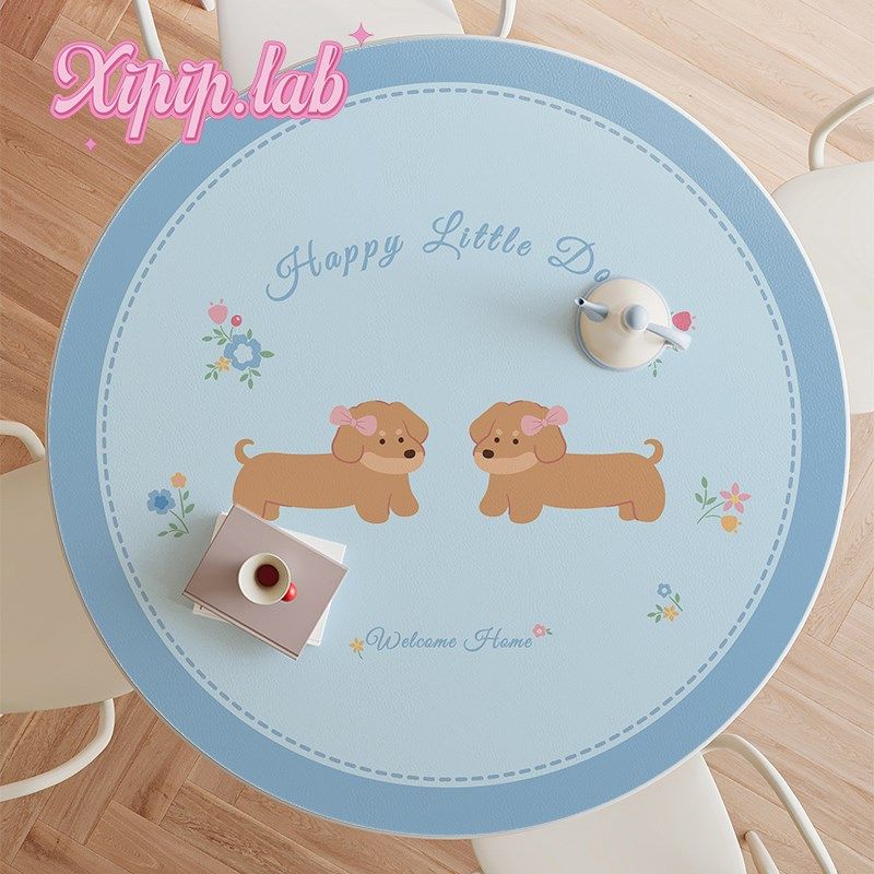 xipiplb皮革餐桌垫圆形茶几垫桌面保护垫防水免洗可擦高级感桌布,居家布艺,桌布,淘宝优惠券,粉丝福利购,淘宝优惠卷