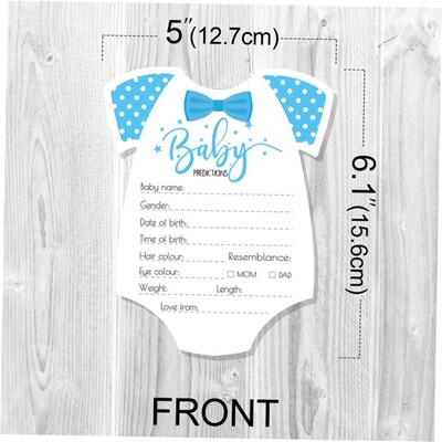 Gender Reveal Party Prediction Card Birthday Party Game Card