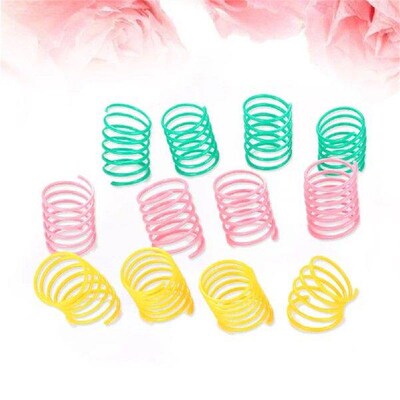 8pcs Pet Colorful Springs Cat Toys Kitten Plastic Toys for