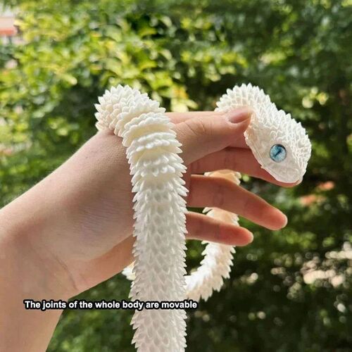 30cm 3D Printed Snake Toys Funny Printed Animals Snake Chris