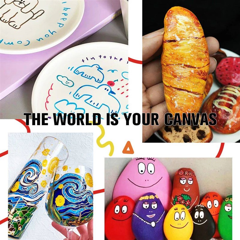 12/18/24Pcs/Set Acrylic Graffiti Marker for Fabric, , Rock,图片