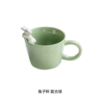 Ceramic Rabbit Mug Couple Cups for Home Ins Style Milk Tea C