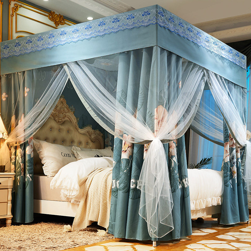 家用床帘蚊帐卧室遮光布防尘挡风床幔1.5m1.8米大床支架一体式,床上用品,蚊帐,淘宝优惠券,粉丝福利购,淘宝优惠卷