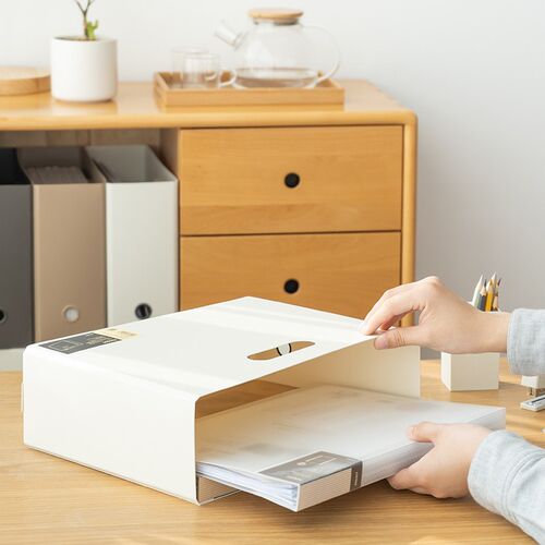Foldable Large Capacity Desktop Bookcase Bookends File Stora