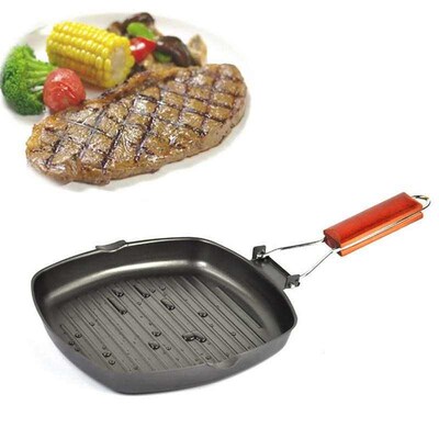 Cooking Tools Foldable Portable Grill Pan Practical Steak Gr