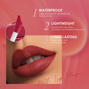 Matte Lip Tint Velvet Lipstick Lip Gloss Pigment Waterproof