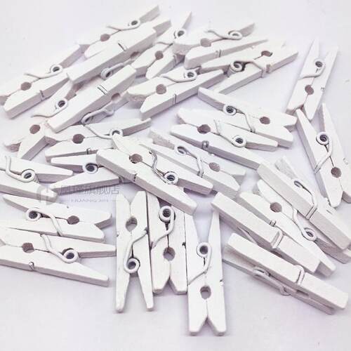 50pcs Mini Wooden Clothes Pegs Natural Wooden Clothes Photo