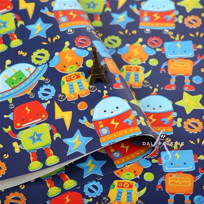 wrapping paper astronaut children gift wrapper礼品包装纸男孩