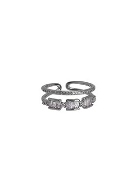 Micro Inlaid Zircon Ring Ins Trendy Japan Korea Light Luxury